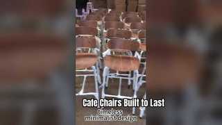 औद्योगिक घुमावदार प्लाईवुड कॉफी शॉप भोजन कुर्सी सेट सरल डिजाइन फास्ट फूड रेस्तरां फर्नीचर